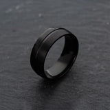 Stainless Steel Ring Black For Men Conceitastral