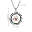 Stainless Steel Witch Knot Pendant Necklace Men Women Silver Jewelry Conceitastral