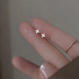 Sterling Silver Star Stud Earrings Women Conceitastral
