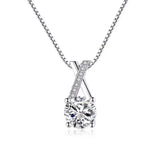 Sterling Silver X Letter Necklace For Women Conceitastral