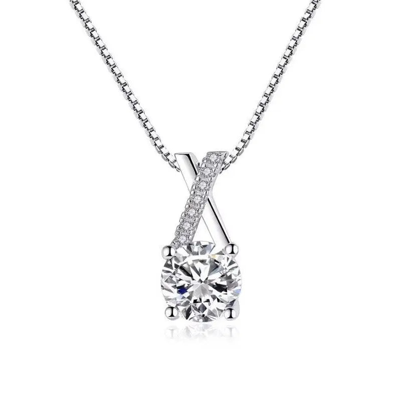 Sterling Silver X Letter Necklace For Women Conceitastral