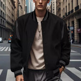 Stitching Buckle Baseball Uniform Coat Men's Clothing Conceitastral