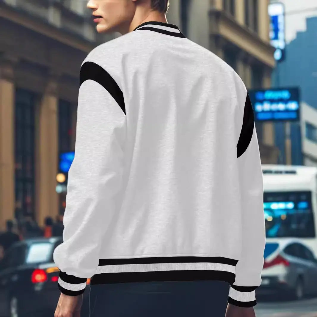 Stitching Buckle Baseball Uniform Coat Men's Clothing Conceitastral