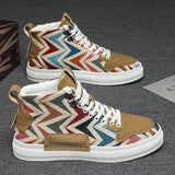 Student Leisure Sports Soft Bottom Breathable Mesh Surface Trend Niche Men's High-top Board Shoes Conceitastral