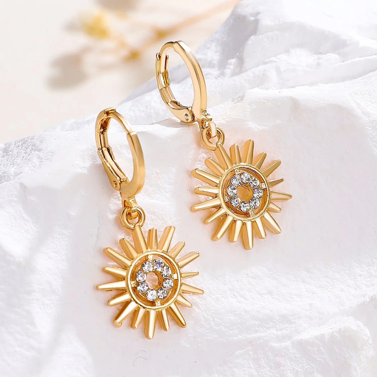 Sunflower Earrings Necklace Jewelry Suit Women Conceitastral
