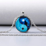 Tai Chi Yin Yang Dragon Glass Necklaces For Men Conceitastral