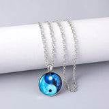 Tai Chi Yin Yang Dragon Glass Necklaces For Men Conceitastral