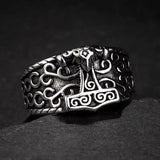 Thai Silver Vintage Nordic Vikings Crow Ring For Men Conceitastral