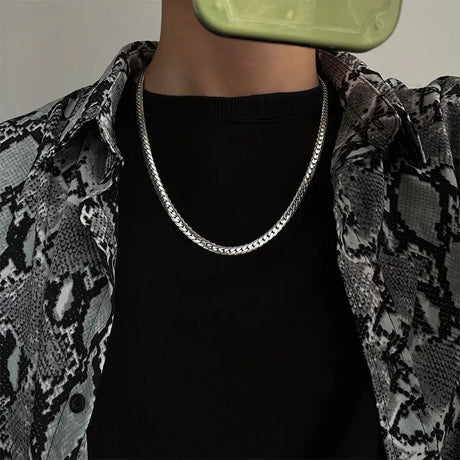 Titanium Steel Encryption Embossed NK Chain Men And Women Couple's Jewelry Conceitastral