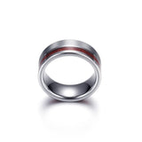 Tungsten Ring Single Row Wood Grain Men Conceitastral