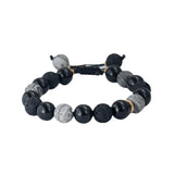 Vintage 10mm Volcanic Rock Beaded Braided Rope Bracelet Men Conceitastral