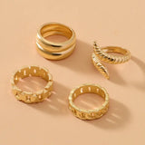 Vintage Electroplating Snake Knuckle Rings 4 Piece Set For Women Conceitastral
