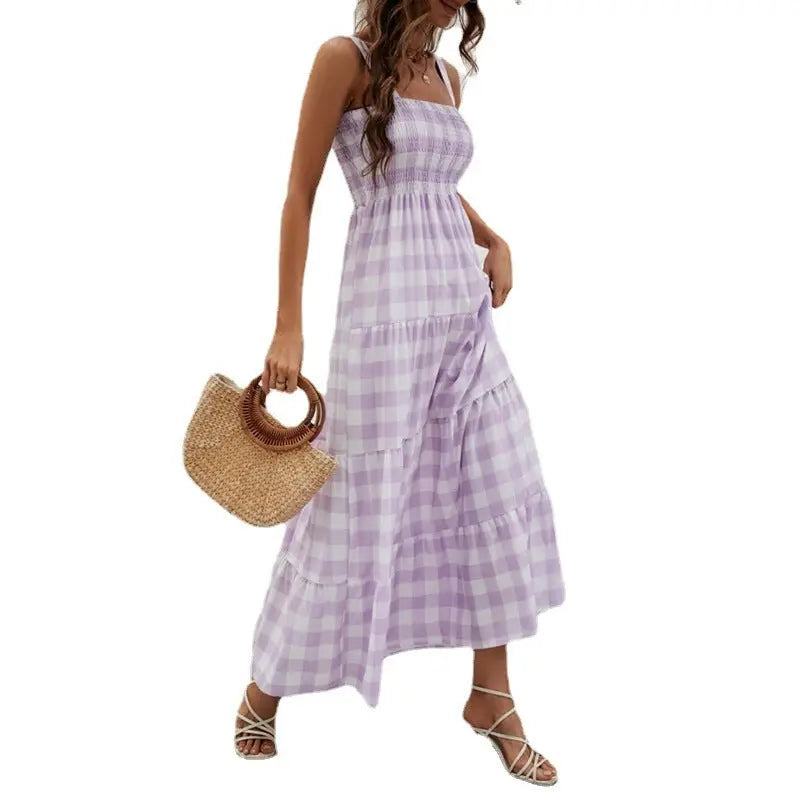 Waist-controlled Large Hem Bohemian Dress Conceitastral