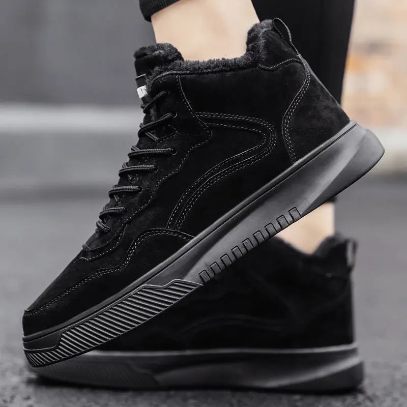 Winter Warm Cotton Shoes Men's Mid-top Trendy Conceitastral