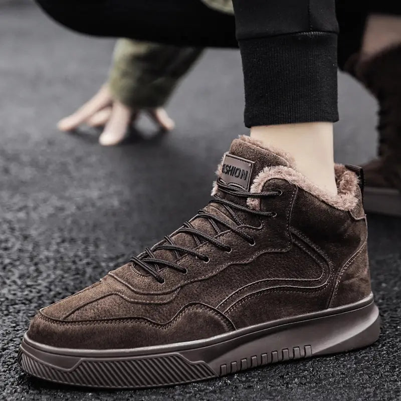 Winter Warm Cotton Shoes Men's Mid-top Trendy Conceitastral