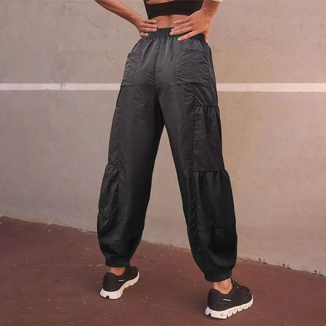 Women's Layered Pleated Pocket Loose Trousers Conceitastral