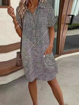 Women's Striped Dress Summer Fashion Conceitastral